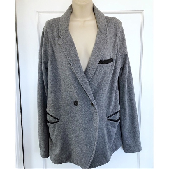 T Alexander Wang Gray Knit Blazer - Picture 2 of 8